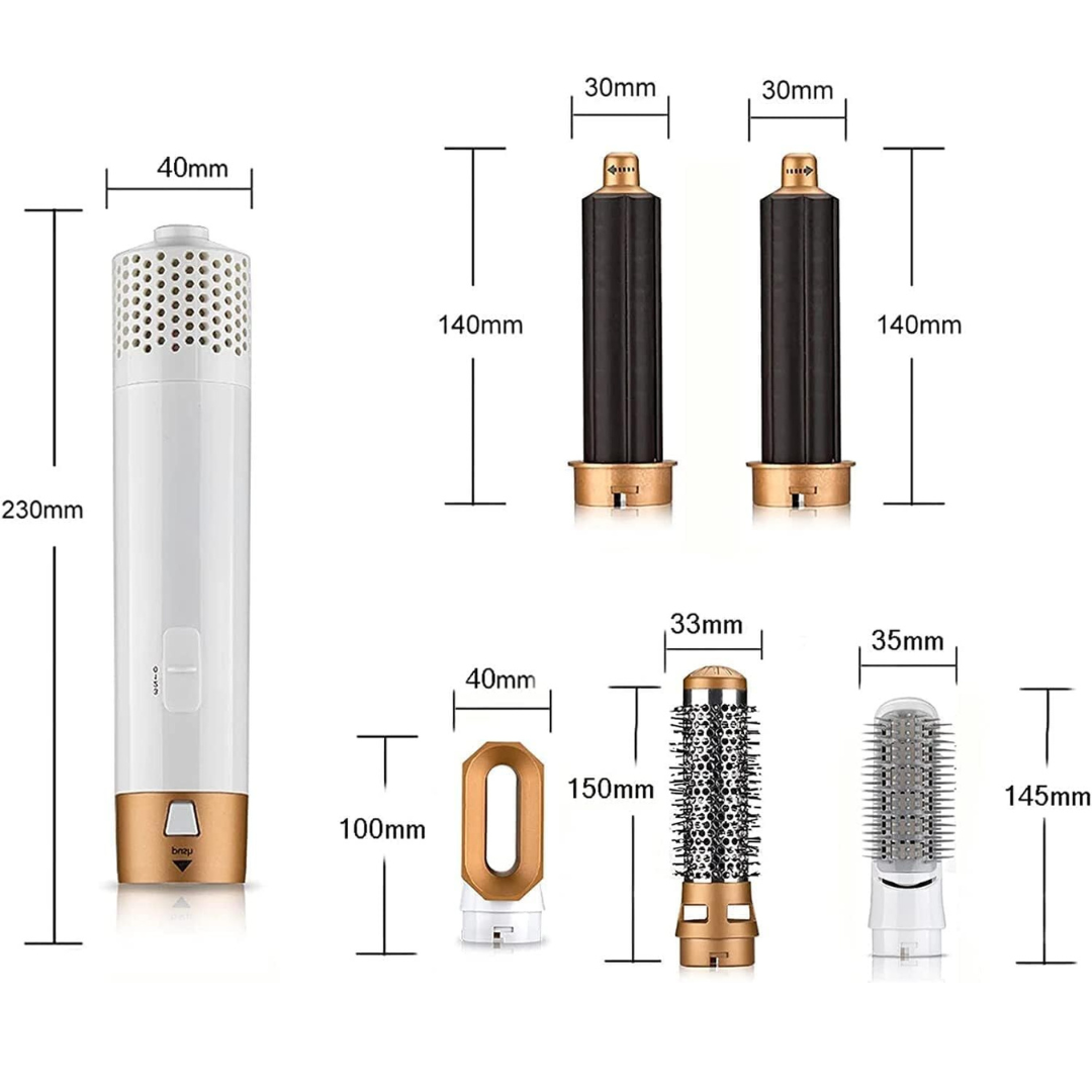 FRETE GRÁTIS - Escova Ellegance Deluxe Hair 5 em 1, Alisa, Seca, Modela, Faz Cachos e Anti-Frizz - BIVOLT (110v/220v)