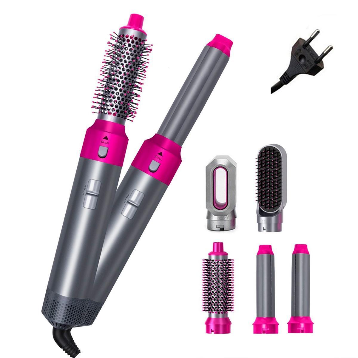 FRETE GRÁTIS - Escova Ellegance Deluxe Hair 5 em 1, Alisa, Seca, Modela, Faz Cachos e Anti-Frizz - BIVOLT (110v/220v)